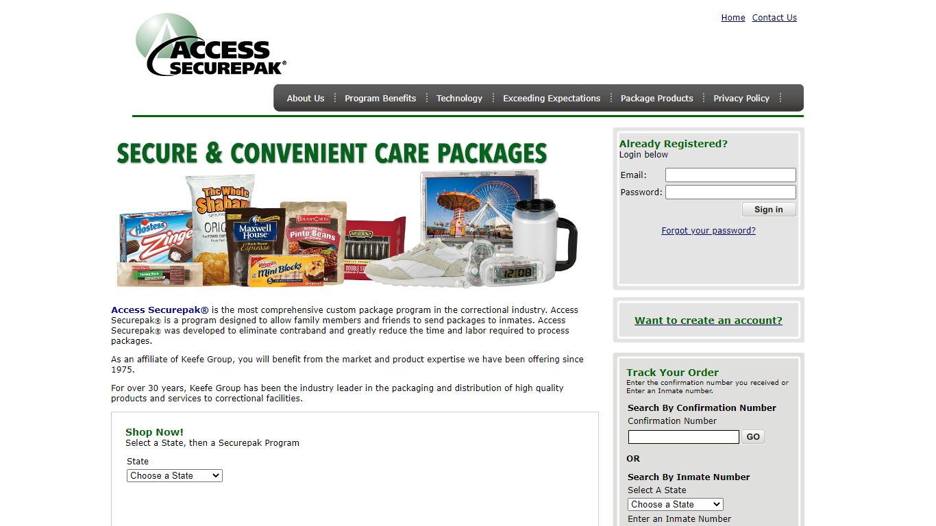 Access Securepak - LA County Package Program - Welcome